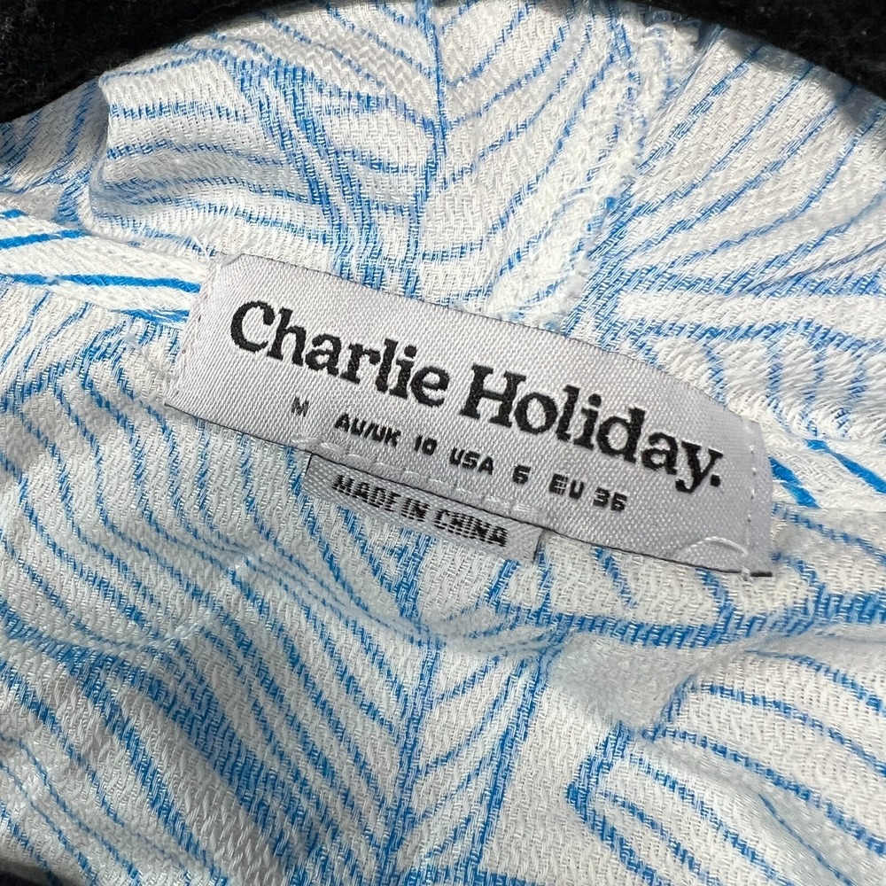 Charlie Holiday Swim Dress Cover Up Womens 6 Lace Up Beach Resortwear Vacation - Picture 8 of 9